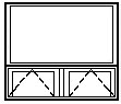 Milgard Aluminum Double Bottom Awning Picture Window Above 2/3 over 1/3